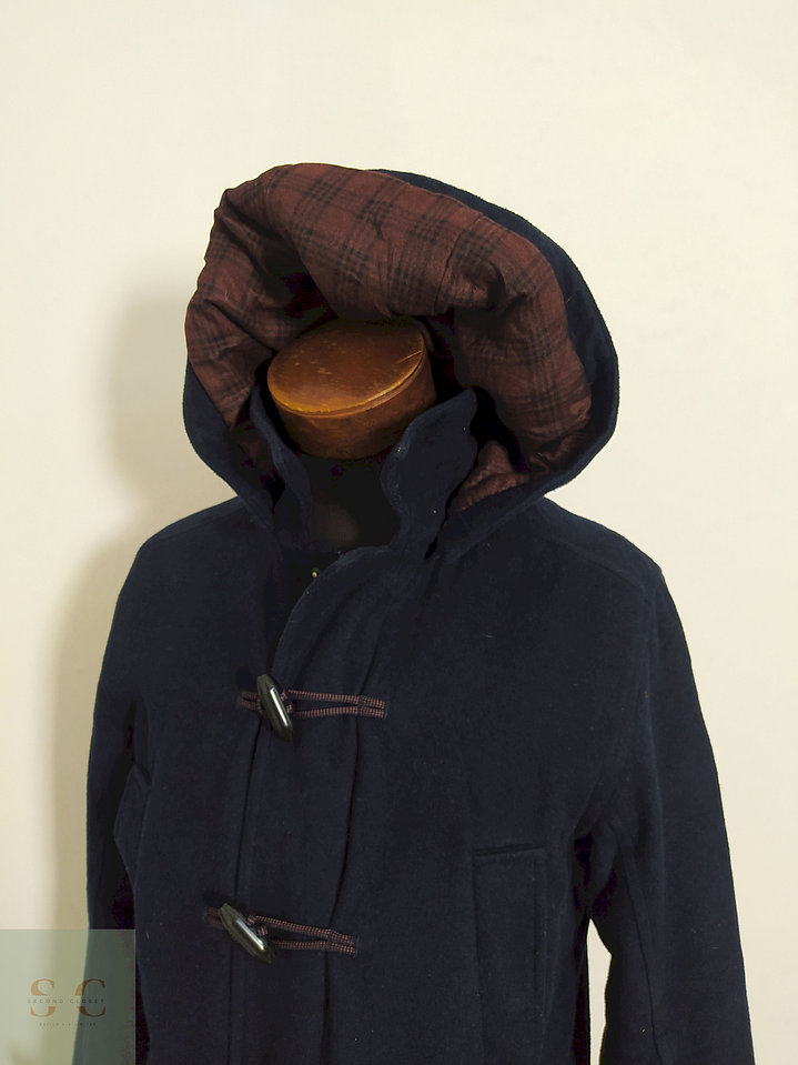 Montgomery Tom Tailor Azul Oscuro con Capucha – Lana Blend – Talla M 3