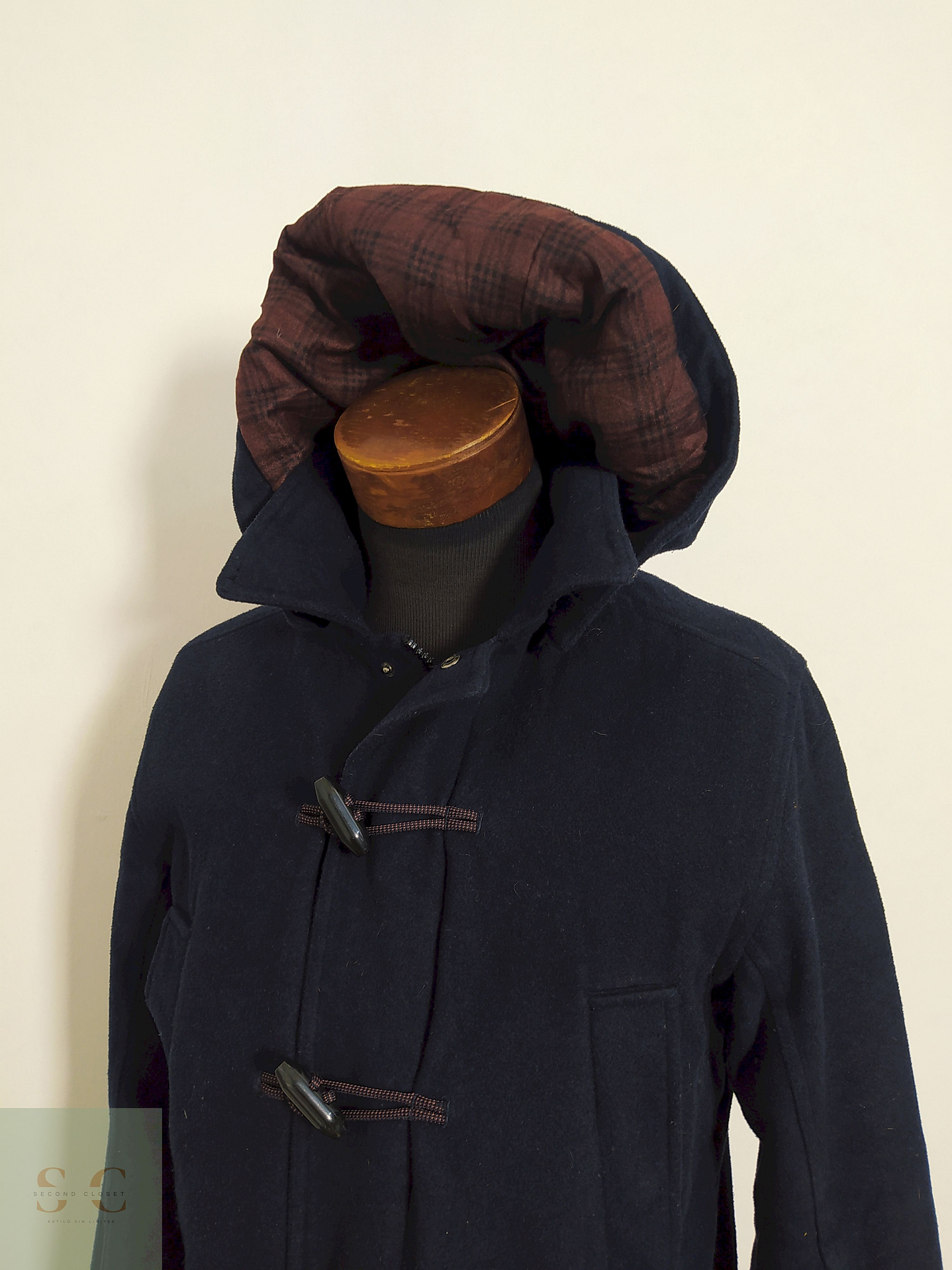 Montgomery Tom Tailor Azul Oscuro con Capucha – Lana Blend – Talla M 5