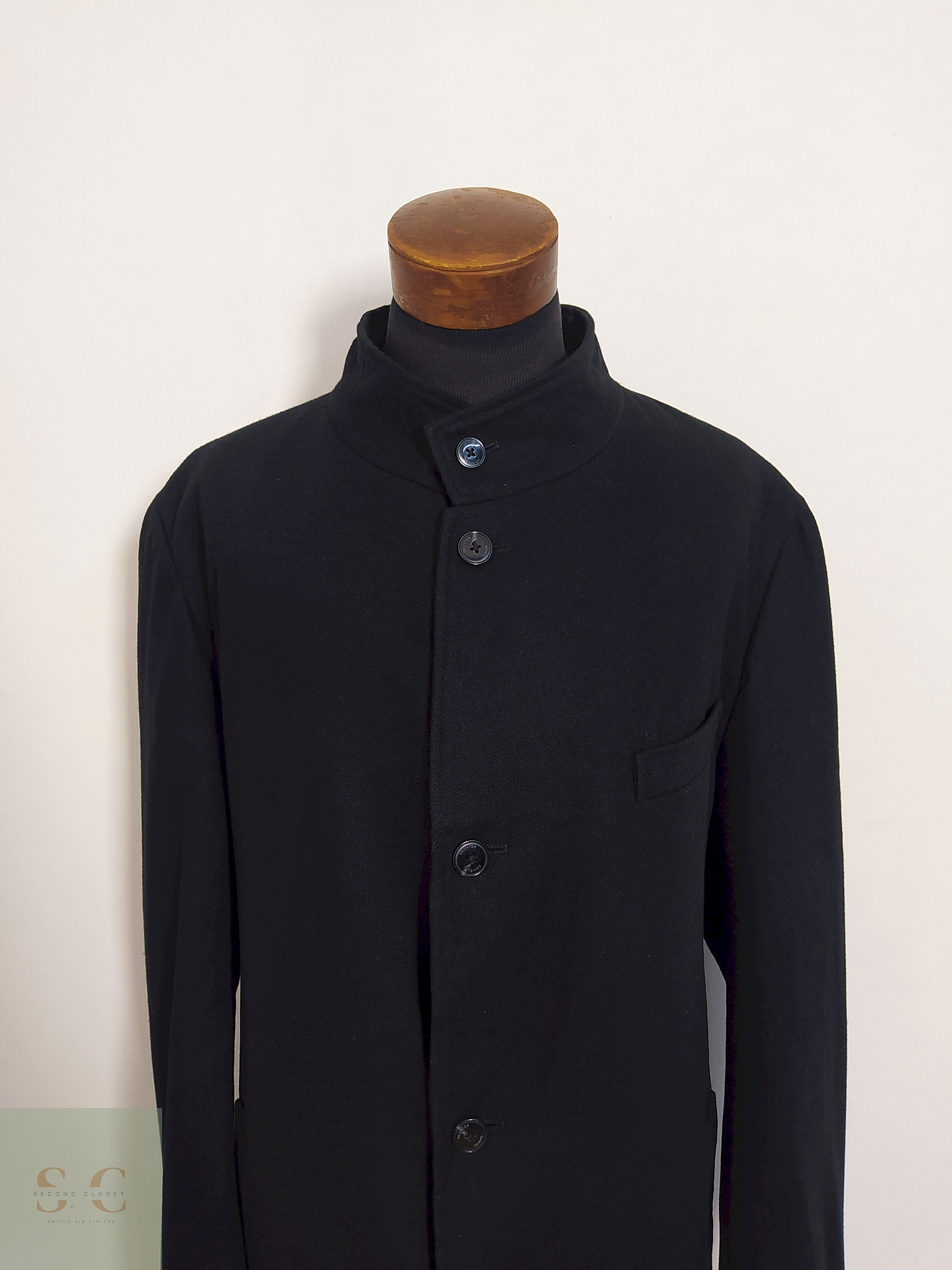 Abrigo Daniel Hechter Negro Clásico – Lana Blend – Talla XXL 6