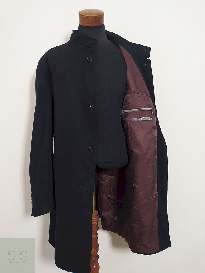 Abrigo Daniel Hechter Negro Clásico – Lana Blend – Talla XXL 1