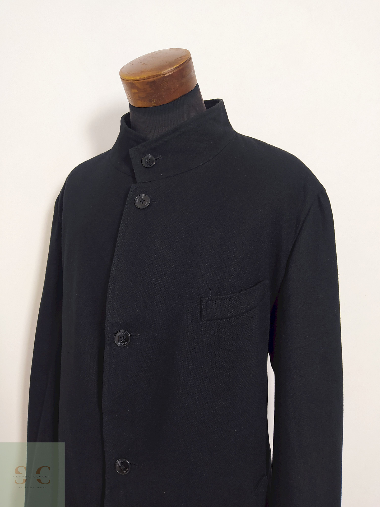 Abrigo Daniel Hechter Negro Clásico – Lana Blend – Talla XXL 8