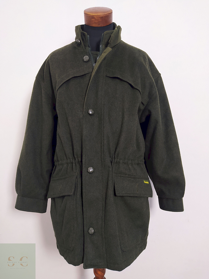 Abrigo Hoesmann Country Wear Verde 80% lana Talla XXL-XXXL 2