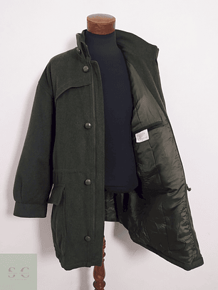 Abrigo Loden Hoesmann Verde Oscuro – Country Wear Lana – Talla XXL/XXXL