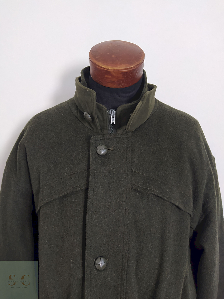 Abrigo Hoesmann Country Wear Verde 80% lana Talla XXL-XXXL 9