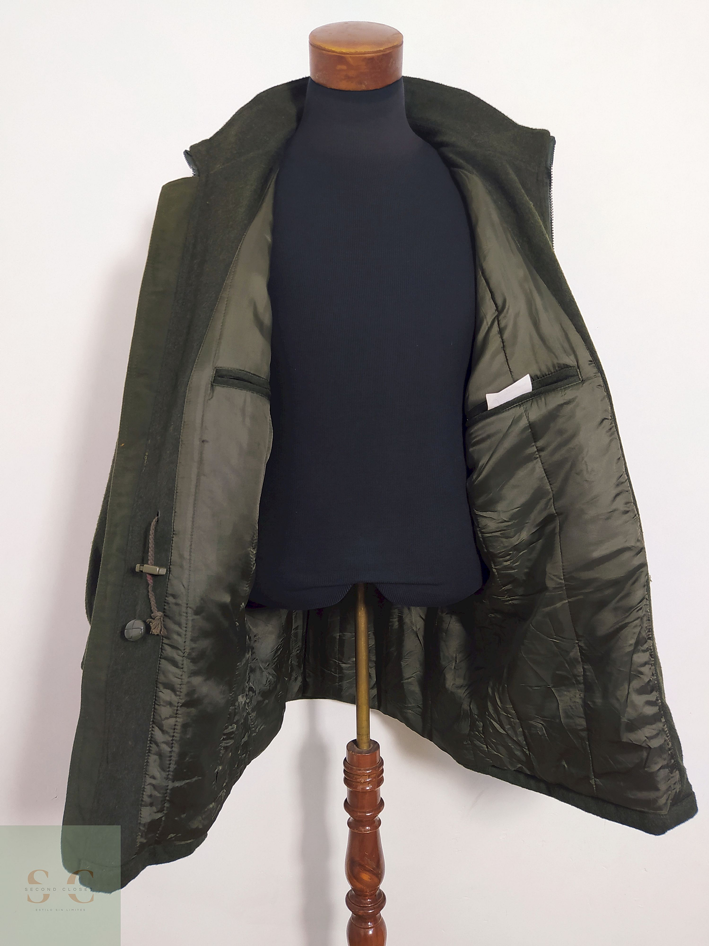 Abrigo Hoesmann Country Wear Verde 80% lana Talla XXL-XXXL 11