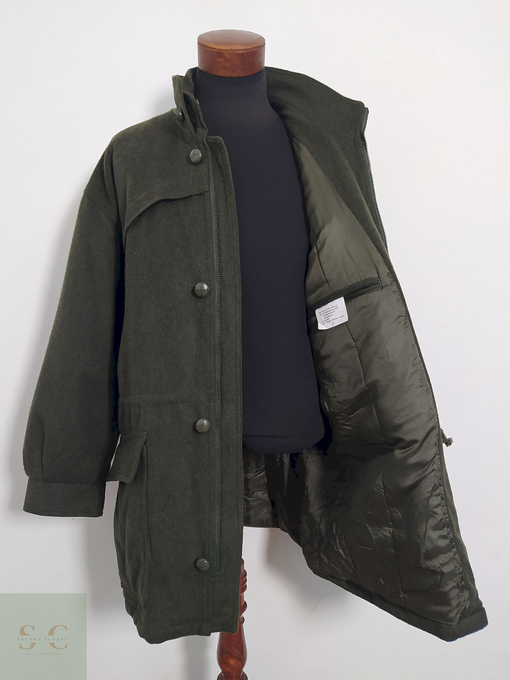 Abrigo Hoesmann Country Wear Verde 80% lana Talla XXL-XXXL 13