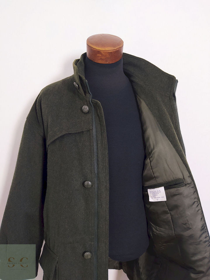 Abrigo Hoesmann Country Wear Verde 80% lana Talla XXL-XXXL 14