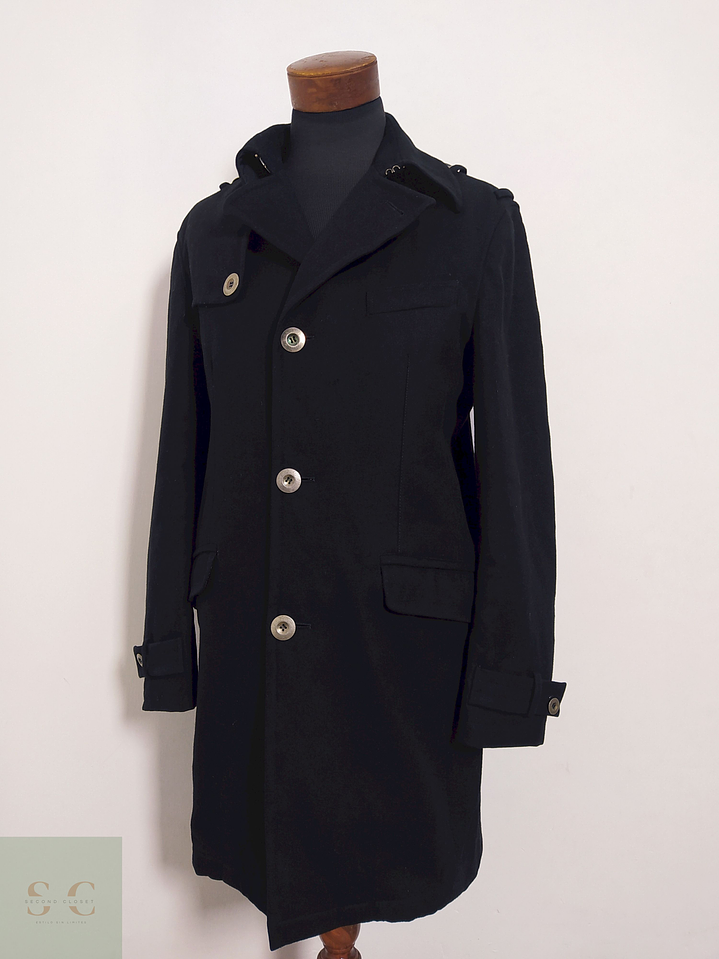 Abrigo Mc Neal Negro 70% lana y poliamida Talla M 3