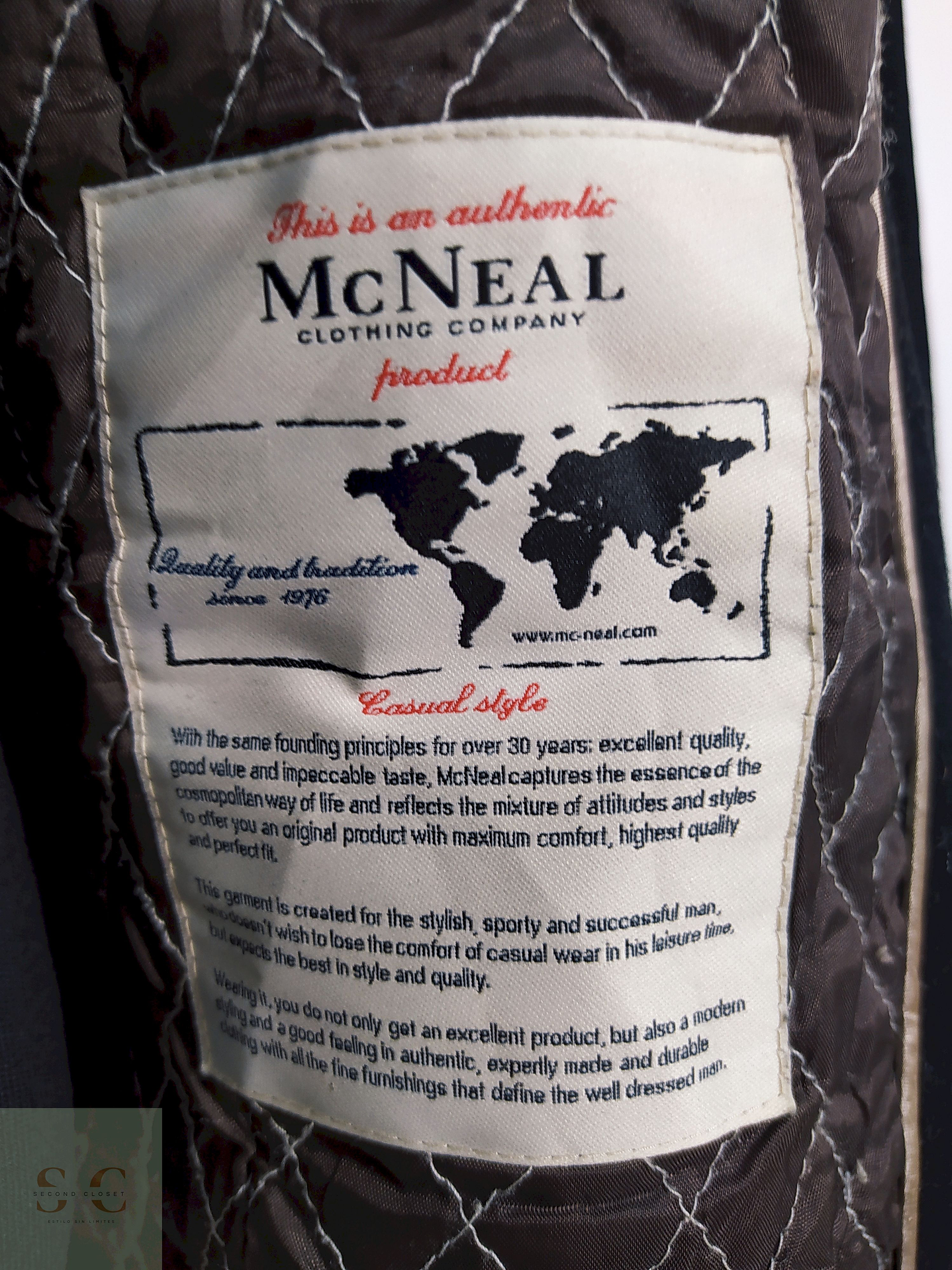 Abrigo Mc Neal Negro 70% lana y poliamida Talla M 7