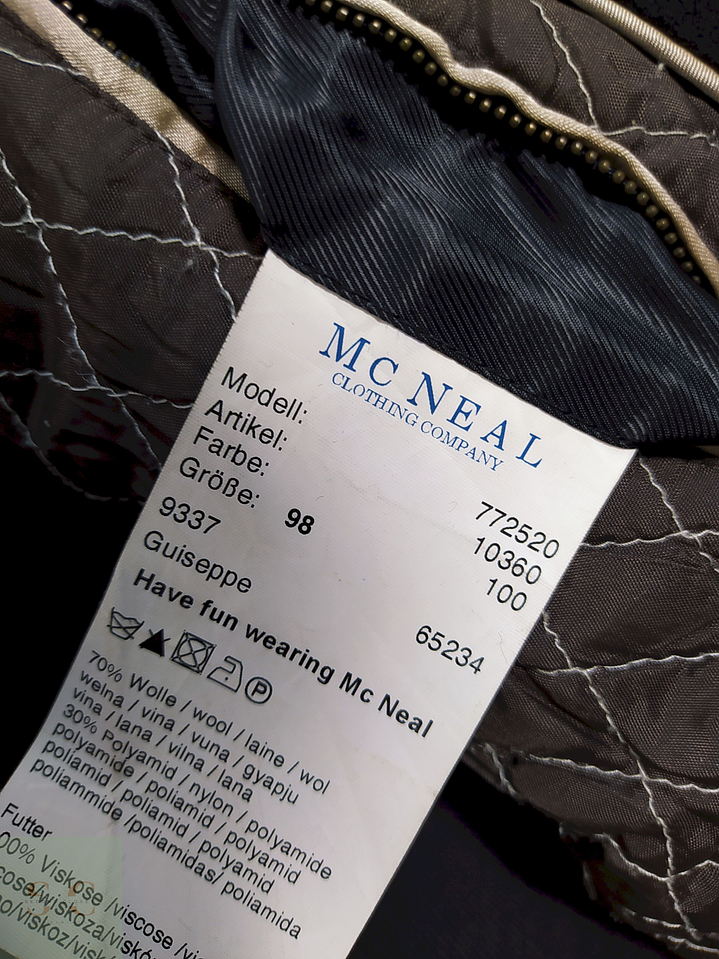 Abrigo Mc Neal Negro 70% lana y poliamida Talla M 8