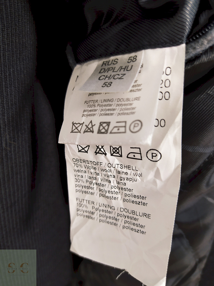 Abrigo Andrews James Negro 70% lana Talla XL 3