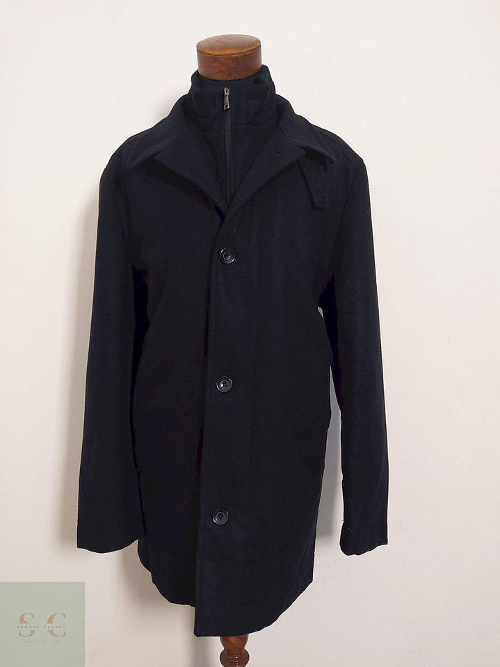 Abrigo Andrews James Negro 70% lana Talla XL 1