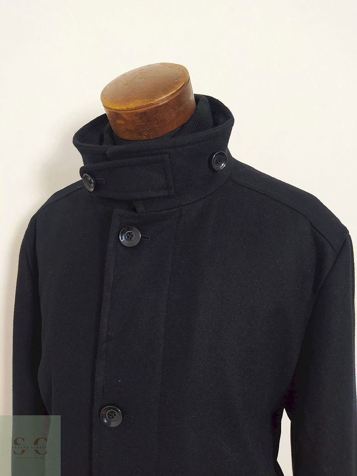 Abrigo Andrews James Negro 70% lana Talla XL 8