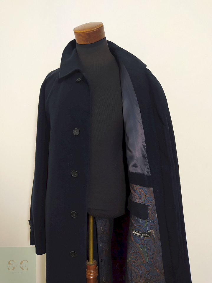 Abrigo Blicker Reese Azul Lana virgen y cashmere Talla XL 3