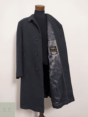 Abrigo Largo Modell Keil München Plomo – 100% Lana Virgen – Talla M