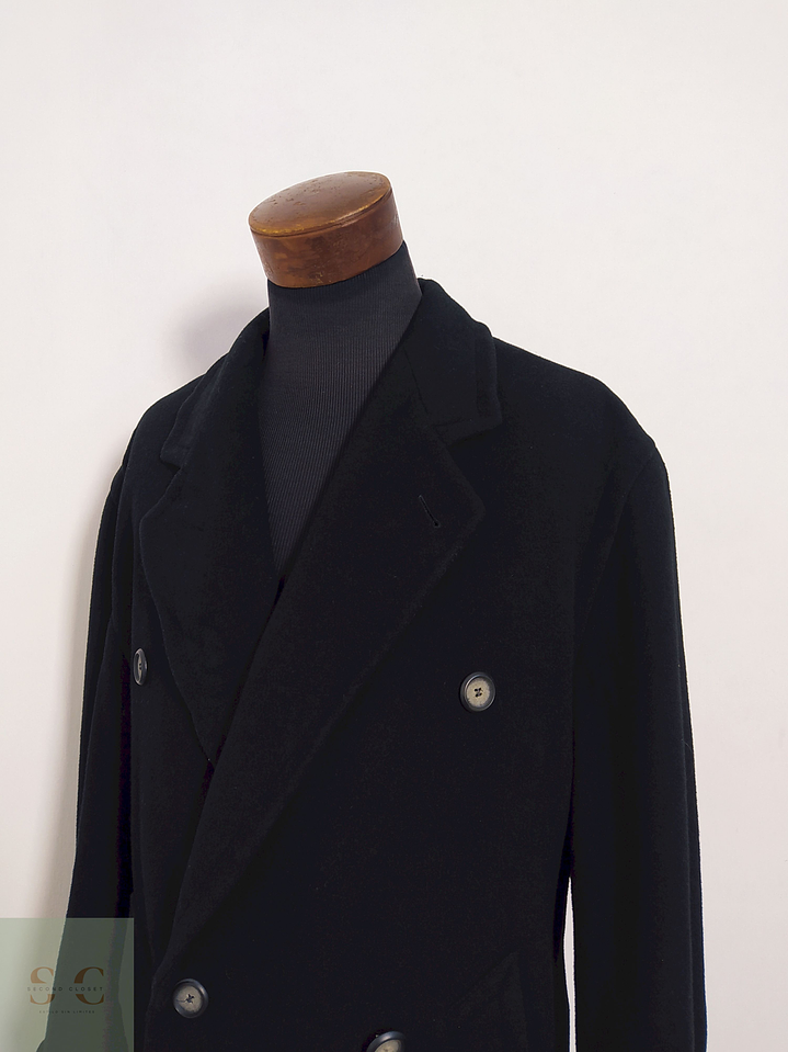 Abrigo Daniel Hechter Negro Lana virgen y cashmere Talla L 4