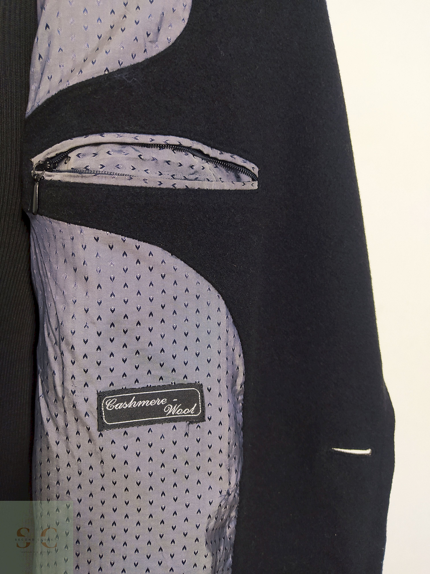 Abrigo Daniel Hechter Negro Lana virgen y cashmere Talla L 8