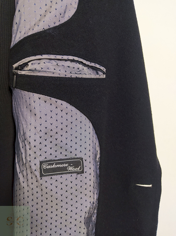 Abrigo Daniel Hechter Negro Lana virgen y cashmere Talla L 8