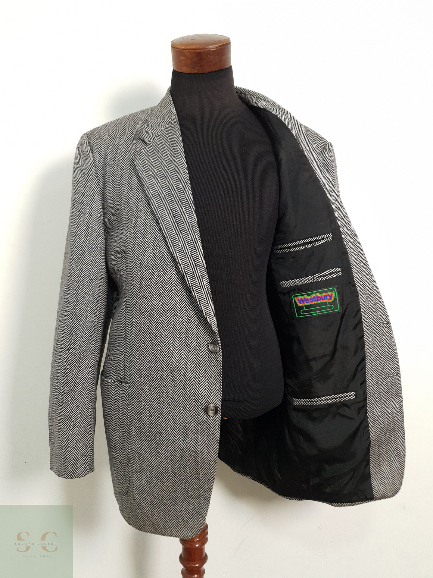 Veston Westbury 100% lana espiga Talla XL 3