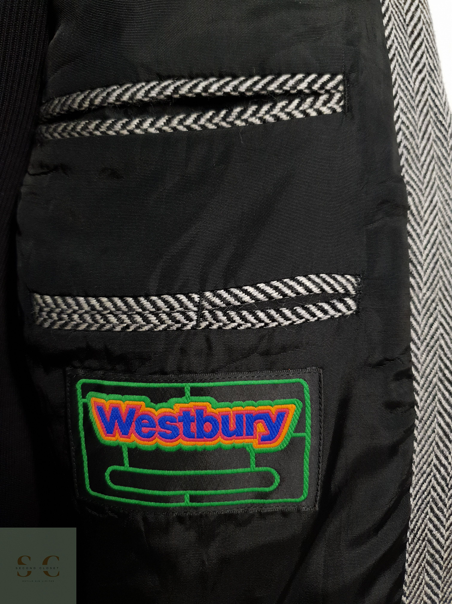 Veston Westbury 100% lana espiga Talla XL 6