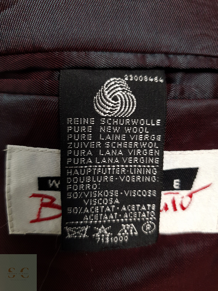 Veston Benvenuto + REDA 100% lana virgen (REDA) Talla XXL 10