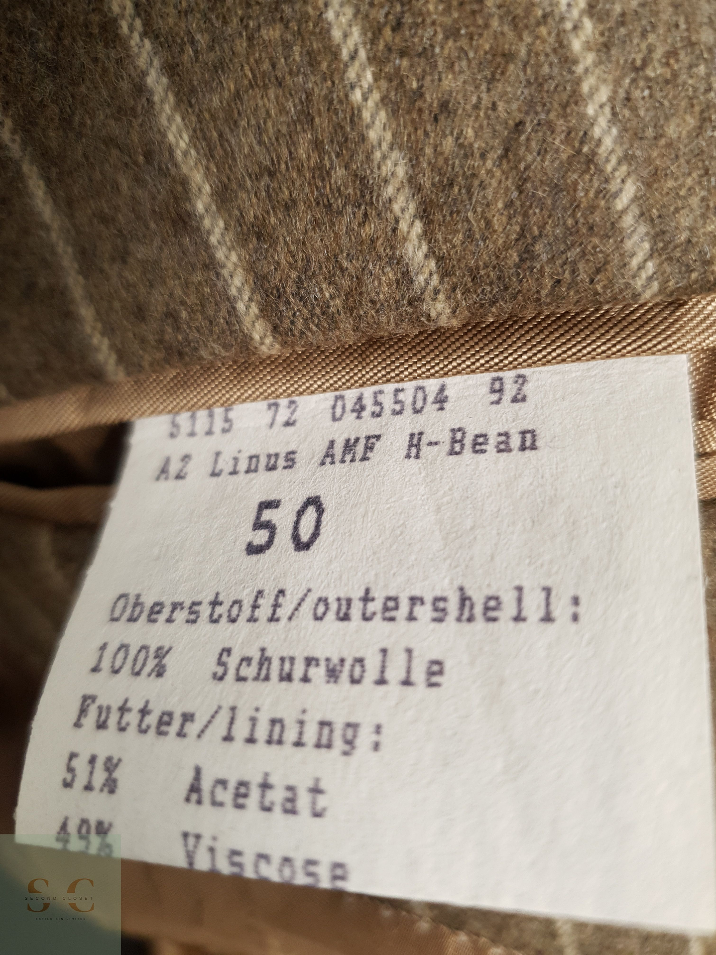 Veston Linus (Eton Italian cloth) 100% lana virgen Talla M 4