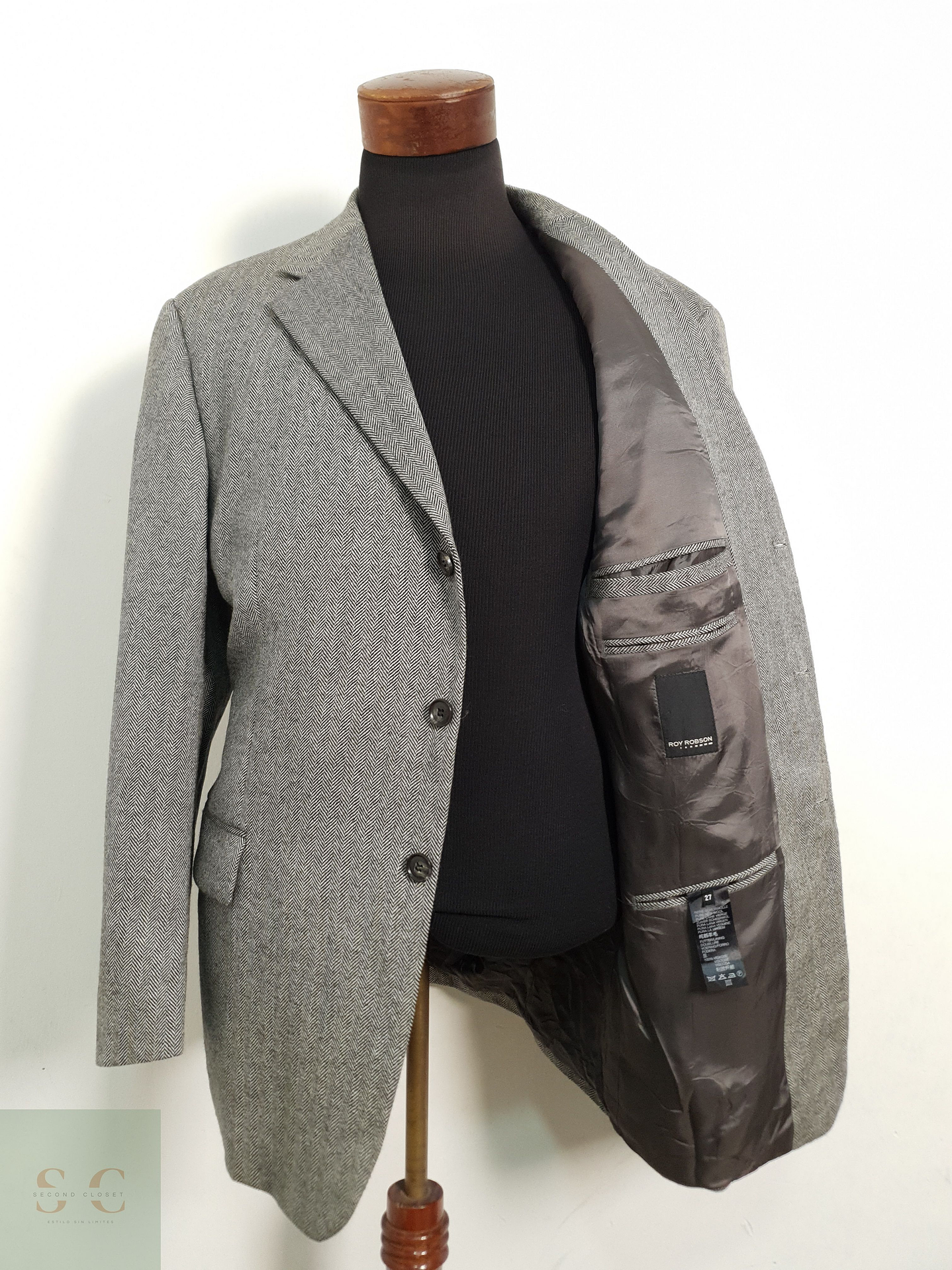 Veston Roy Robson Lana espiga Talla XXL 7