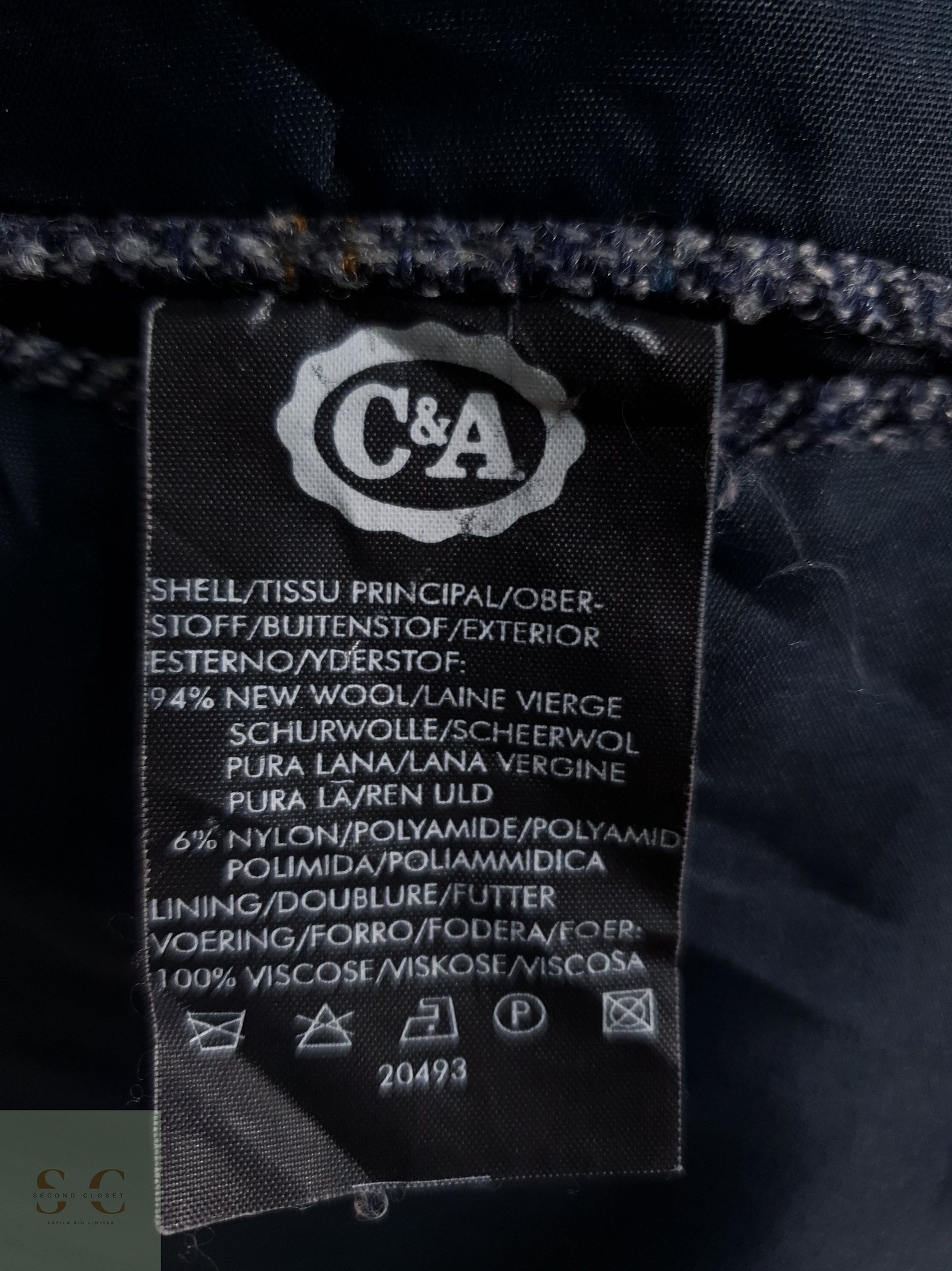 Veston C&A 94% lana virgen Talla XL 5