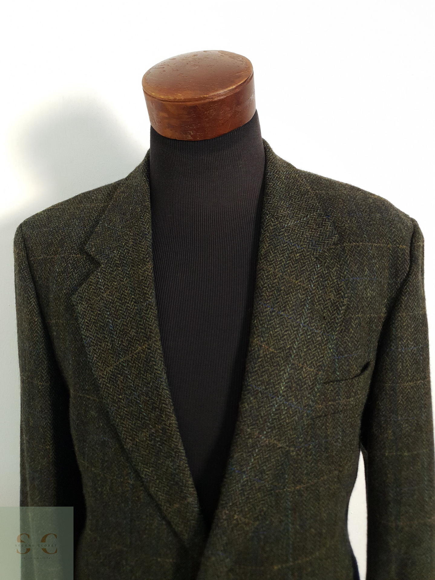 Veston Roy Robson 100% lana virgen espiga verde Talla L 3