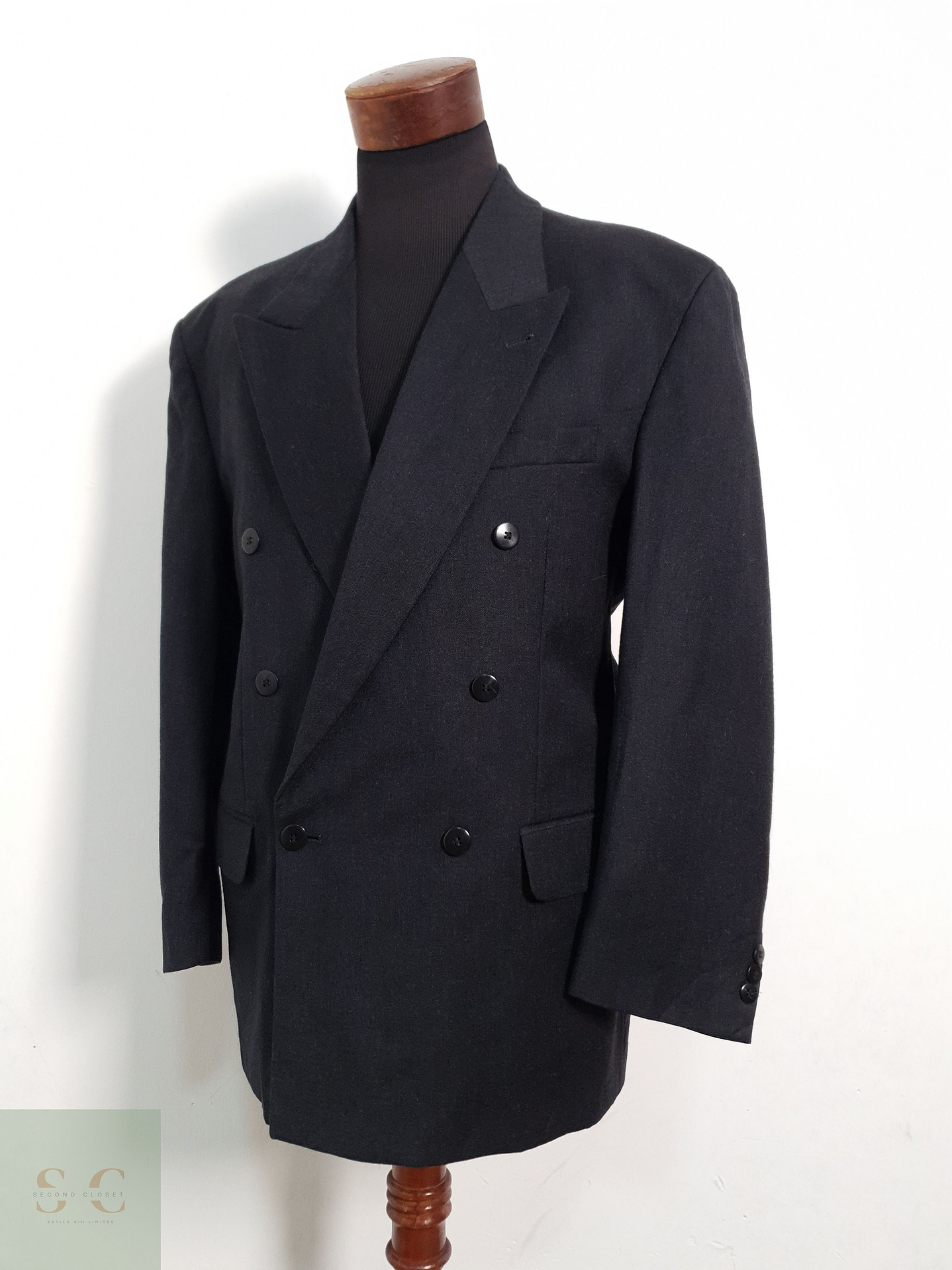 Veston — 100% lana virgen cruzado Talla XL 1