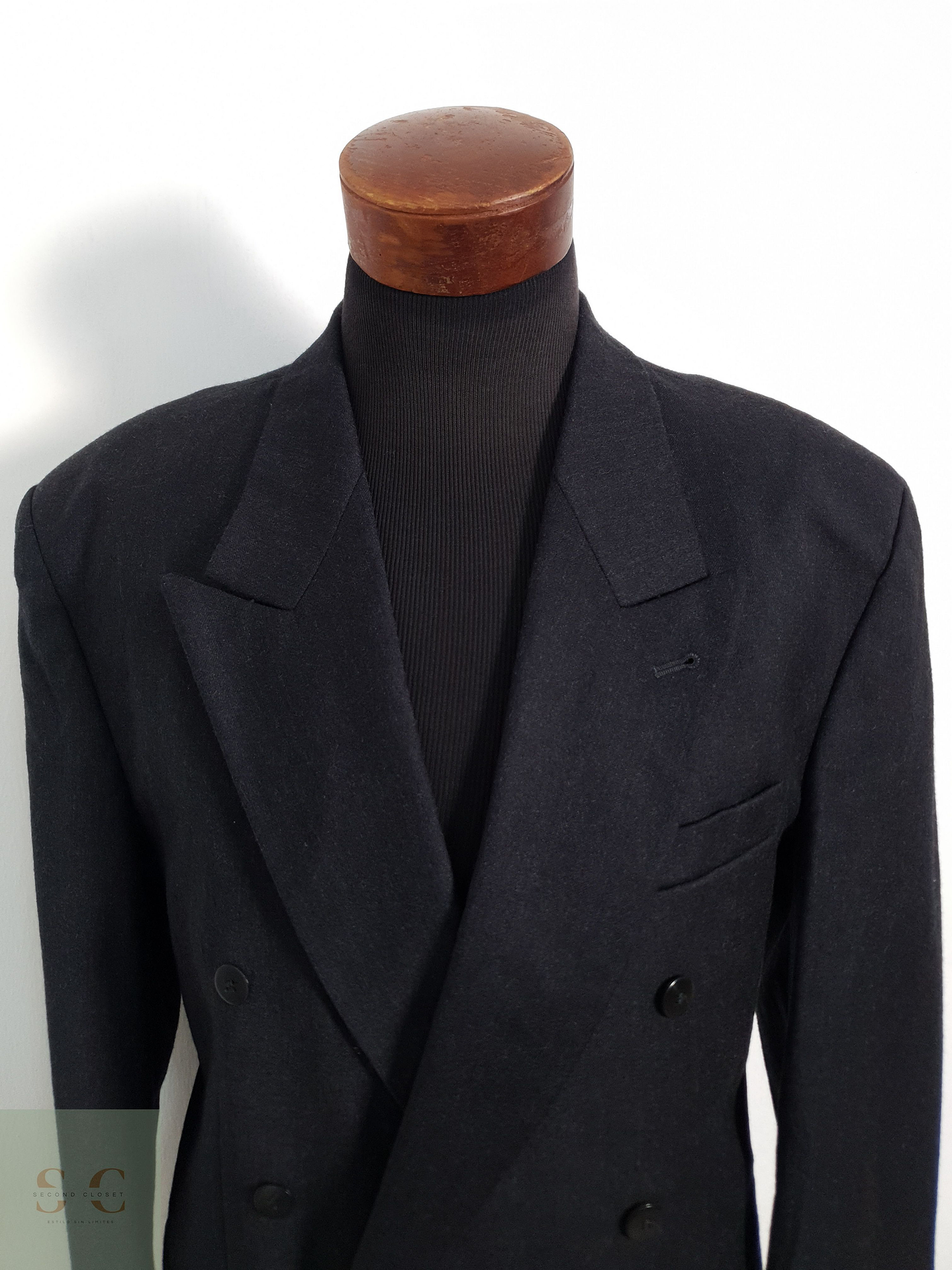 Veston — 100% lana virgen cruzado Talla XL 4