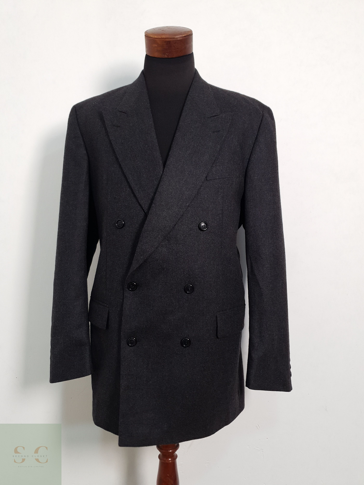 Veston Pierre Cardin 100% lana virgen cruzado Talla LXL 3