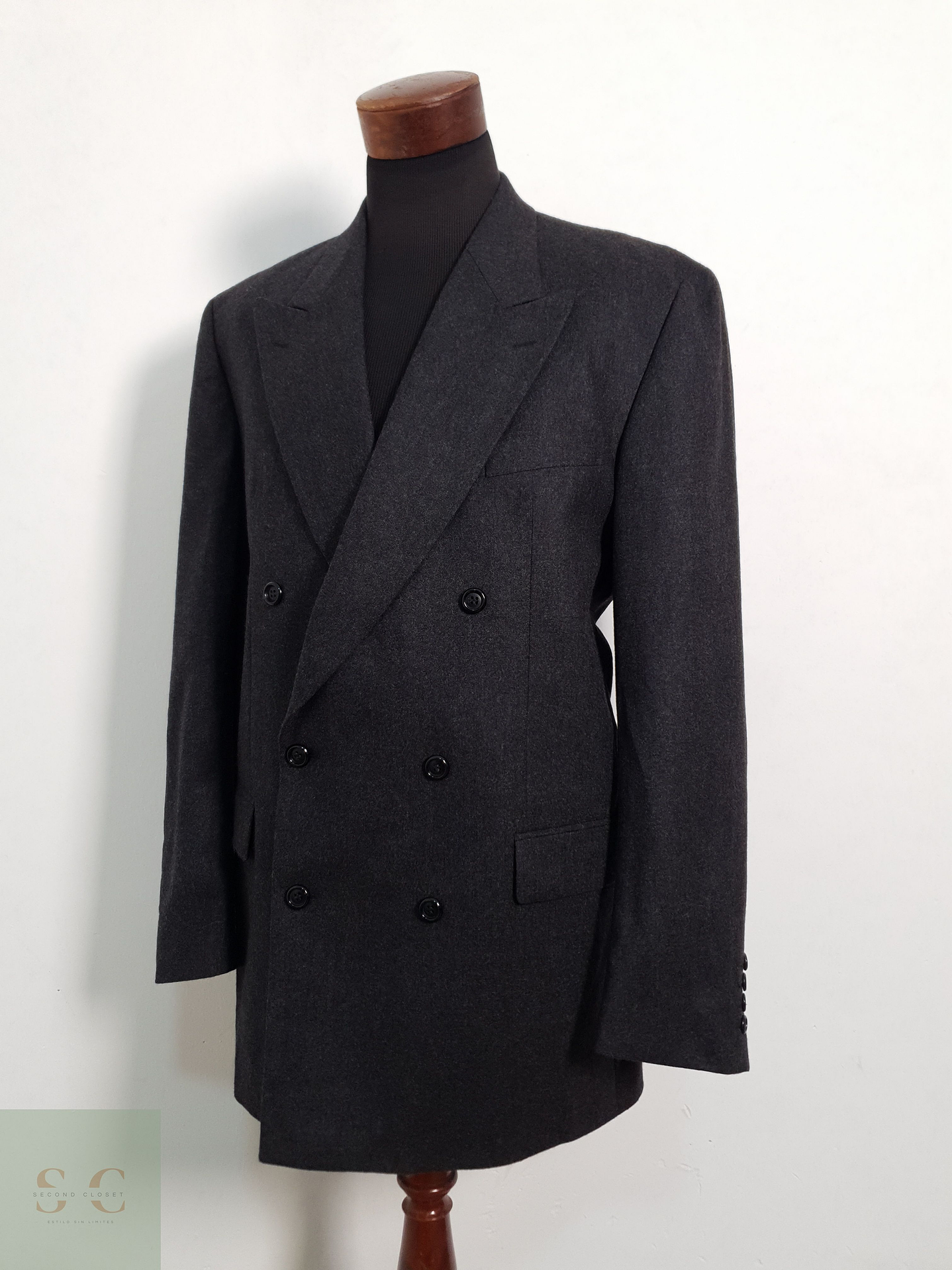 Veston Pierre Cardin 100% lana virgen cruzado Talla LXL 1