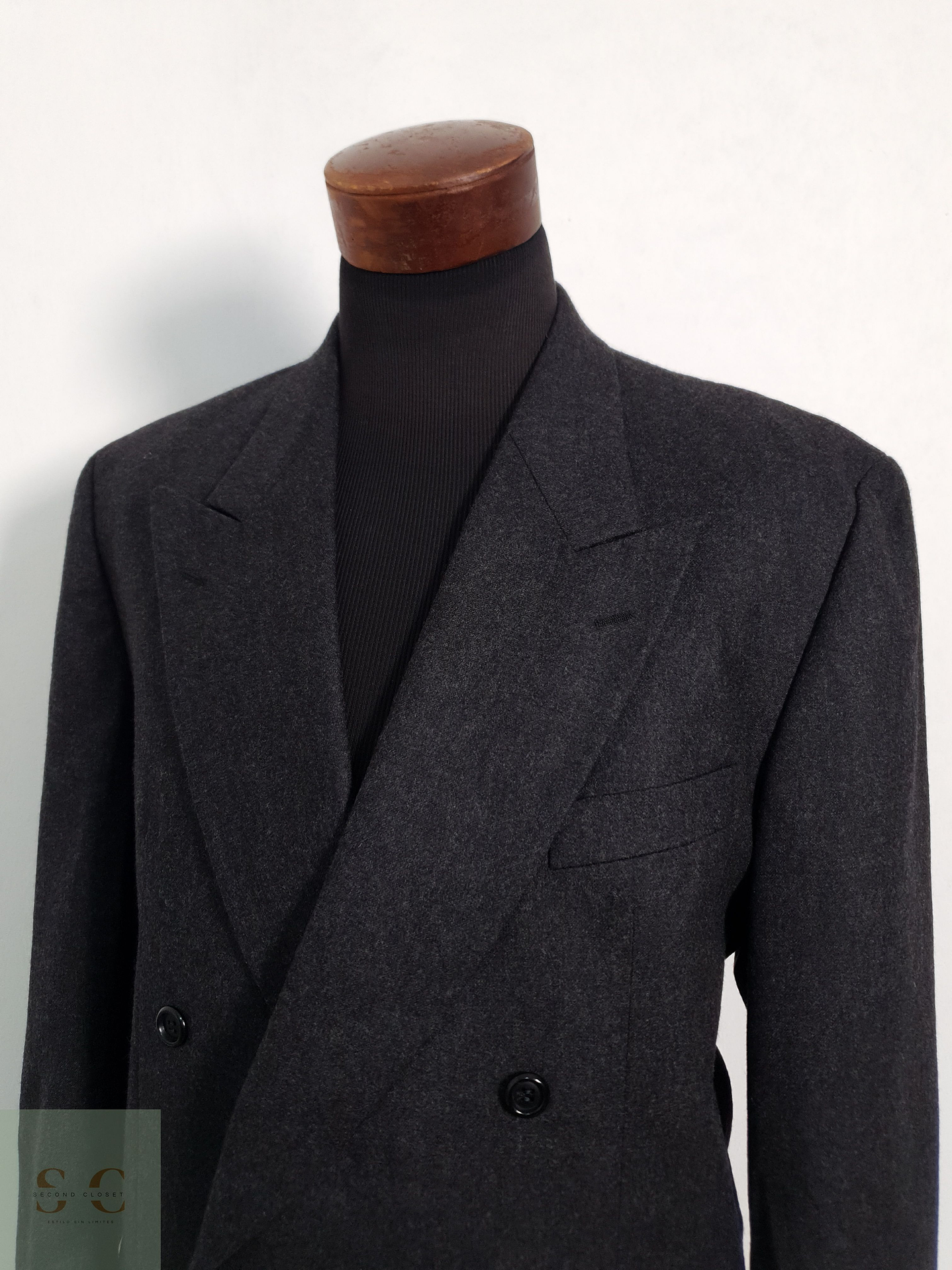 Veston Pierre Cardin 100% lana virgen cruzado Talla LXL 8