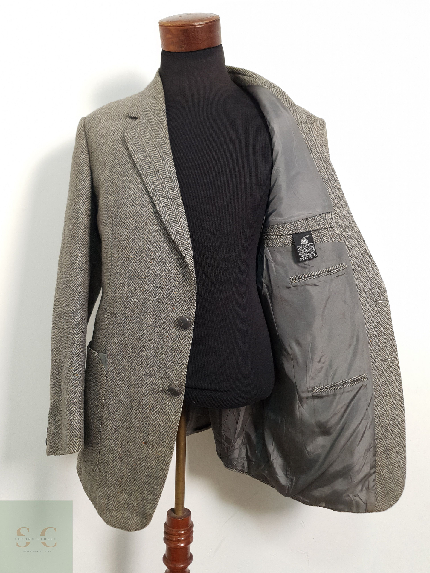 Veston — 100% lana virgen espiga grueso Talla LXL 5