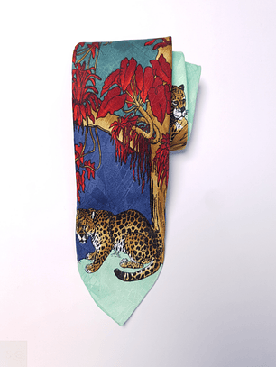 Corbata Poliéster Estampado Selva – Second Closet