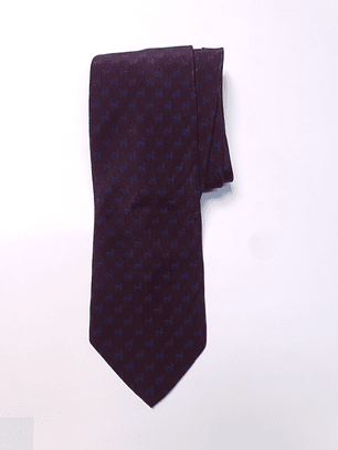 Corbata Seda Burdeo Textura Puntos – Second Closet