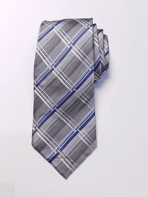 Corbata Seda Cuadros Escoceses Gris – Second Closet
