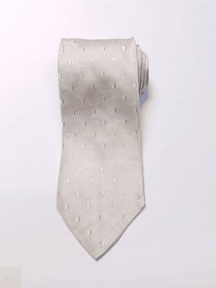 Corbata Seda Crema Micro-Puntos – Second Closet