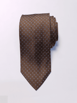 Corbata Seda Café Micro-Foulard – Second Closet