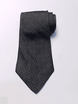 Corbata Seda Gris Carbón Texturada – Second Closet