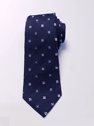 Corbata Seda Azul Marino Puntos – Second Closet