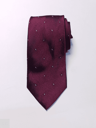 Corbata Seda Guinda Puntos Blancos – Second Closet