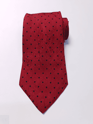 Corbata Seda Roja Puntos Negros – Second Closet