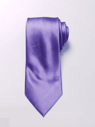 Corbata Poliéster Lila Satín – Second Closet