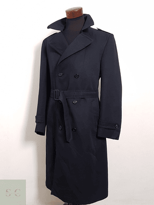 Abrigo Canda Trench largo azul marino Algodón + poliéster Talla L