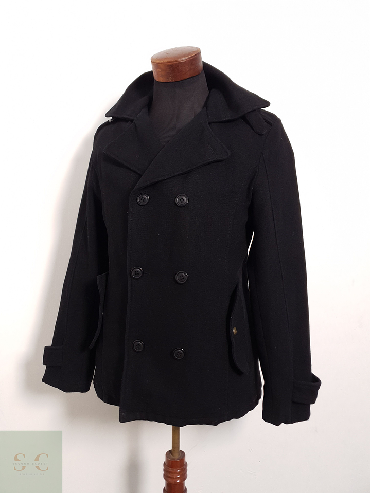 Abrigo John Devin Marinero negro 60% lana Talla SM 3