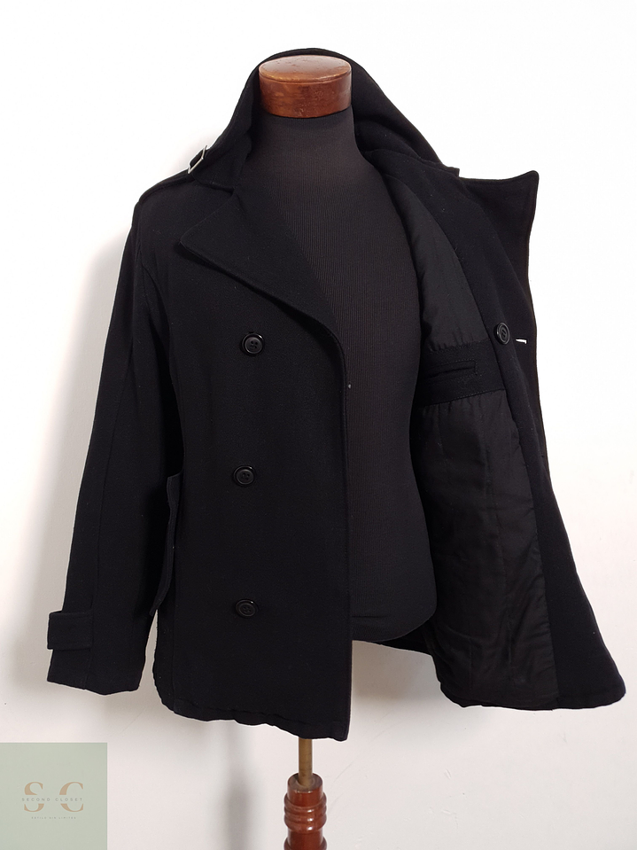 Abrigo John Devin Marinero negro 60% lana Talla SM 5