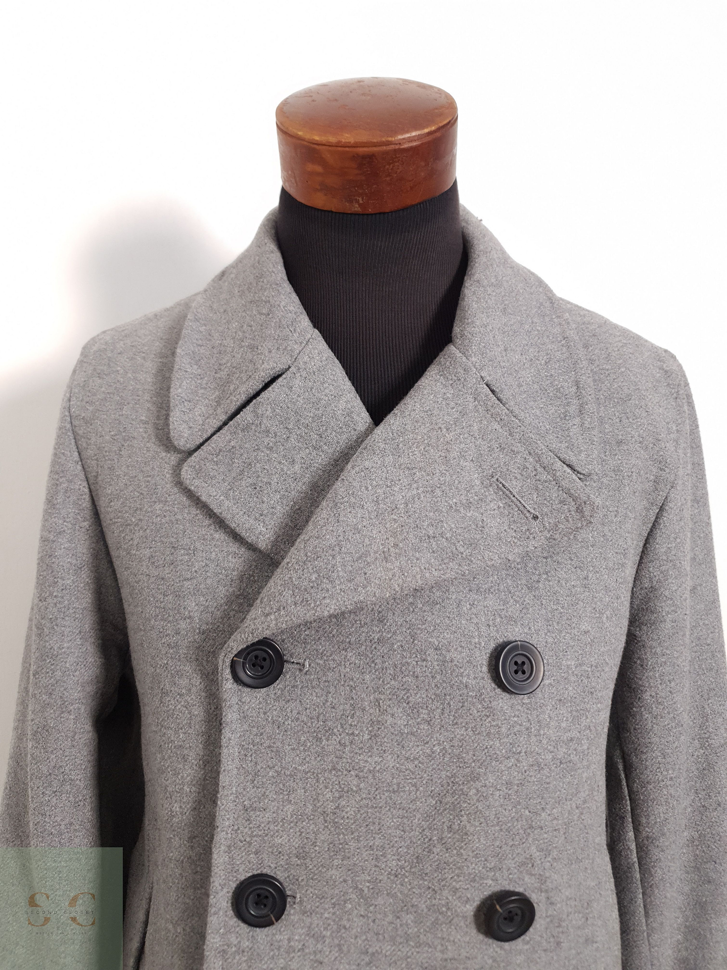 Abrigo GU Marinero gris 70% lana Talla SM 2