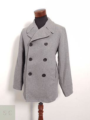 Abrigo marinero lana peacoat hombre gris TALLA SM GU